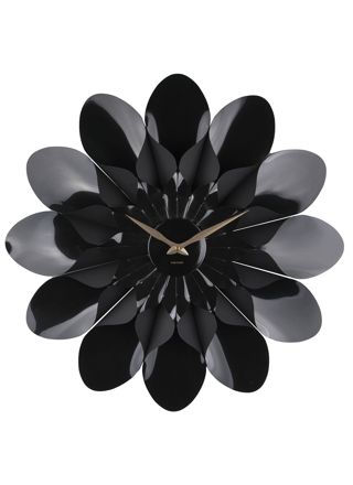 Karlsson KA5731BK väggklocka Flower Plastic Black 60 cm