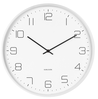 Karlsson Lofty vit väggklocka 40 cm KA5751WH