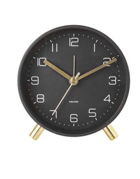Karlsson Lofty 11 cm svart väckarklocka KA5752BK