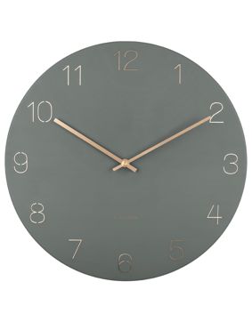 Karlsson Charm Engraved Numbers KA5762GR väggklocka 40 cm