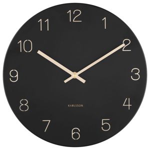 Karlsson KA5788BK väggklocka Charm Engraved Numbers Small Black 30 cm main product photo