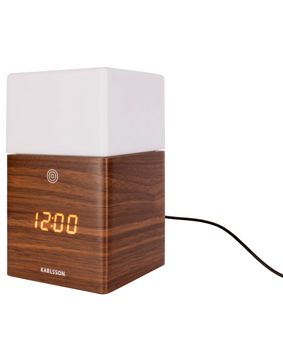 Karlsson KA5798DW Frosted Light LED Mörkt Trä väckarklocka