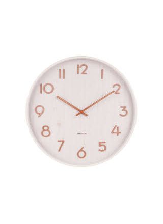 Karlsson Pure Medium vit KA5809WH väggklocka 40 cm