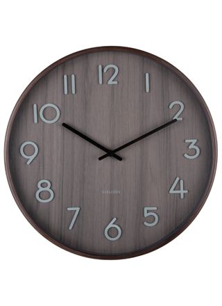 Karlsson Pure medium väggklocka walnut wood  40 cm KA5809WN