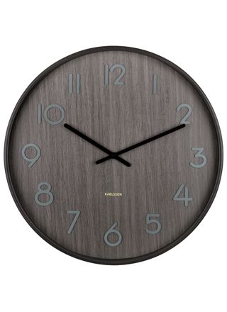 Karlsson Pure large väggklocka walnut wood 60 cm KA5810WN