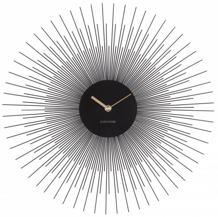 Karlsson Peony svart väggklocka 45 cm KA5817BK