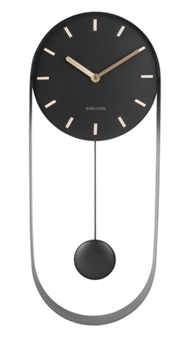 Karlsson Charm Pendulum svart 50 x 20 cm väggklocka KA5822BK