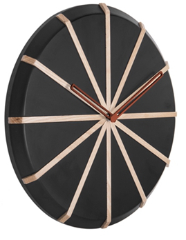 Karlsson Lines svart 35 cm väggklocka KA5829