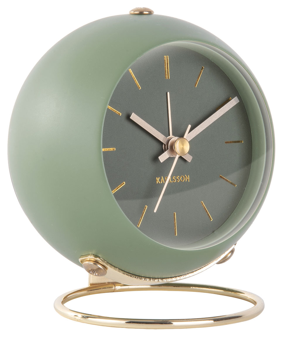 Karlsson KA5833GR väckarklocka Globe Moss Green