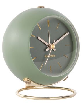 Karlsson KA5833GR väckarklocka Globe Moss Green