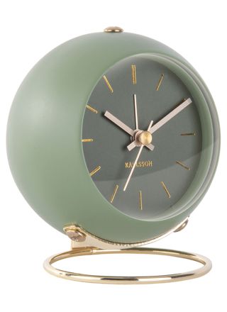 Karlsson KA5833GR väckarklocka Globe Moss Green
