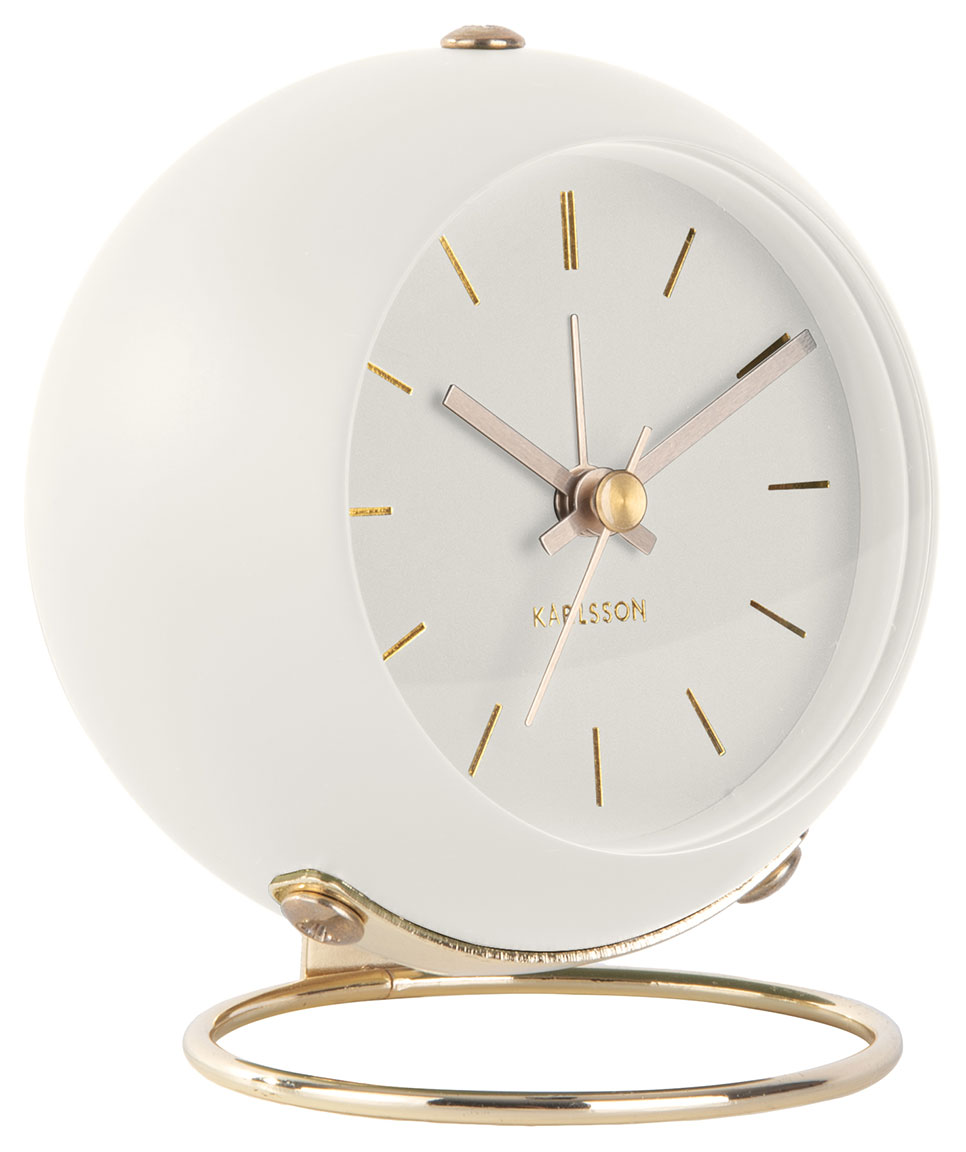 Karlsson KA5833WH väckarklocka Globe White