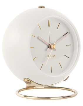 Karlsson KA5833WH väckarklocka Globe White