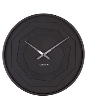 Karlsson KA5850BK Layered Origami Svart väggklocka 30 cm