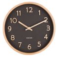Karlsson KA5851BK Pure Wood Grain Small Svart väggklocka 22 cm