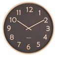 Karlsson KA5852BK Pure Wood Grain Svart väggklocka 40 cm