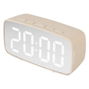 Karlsson väckarklocka Silver Mirror LED oval warm grey KA5876WG main product photo