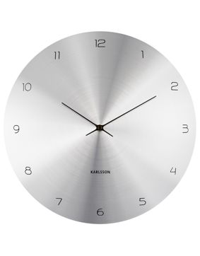 Karlsson Dome Disc Metal Silver väggklocka KA5888SI