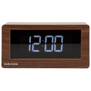 Karlsson Boxed LED Dark Wood Veneer bordsklocka KA5899DW main product photo
