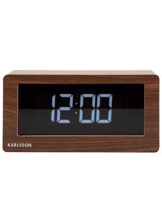 Karlsson Boxed LED Dark Wood Veneer bordsklocka KA5899DW