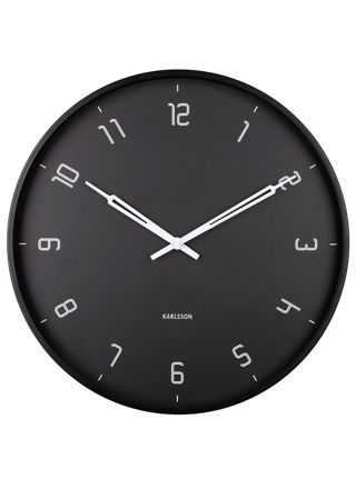 Karlsson väggklocka Stark iron matt black 40 cm KA5950BK