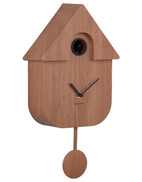 Karlsson Modern Cuckoo väggklocka dark wood print KA5964DW