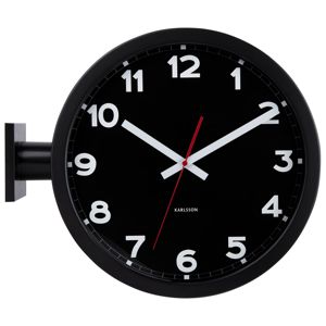 Karlsson väggklocka New Classic Double Sided black 38 cm KA5966BK main product photo