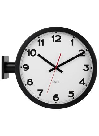 Karlsson väggklocka New Classic Double Sided white 38 cm KA5966WH