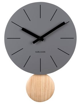 Karlsson väggklocka Arlo Pendulum matt dark grey KA5967GY