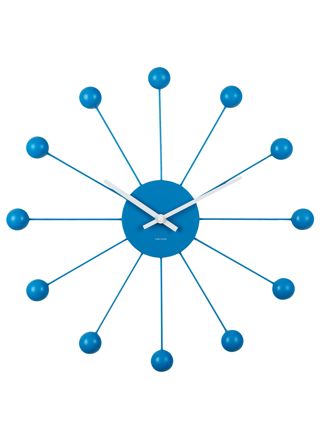 Karlsson väggklocka Funky Spider bright blue KA5977BB