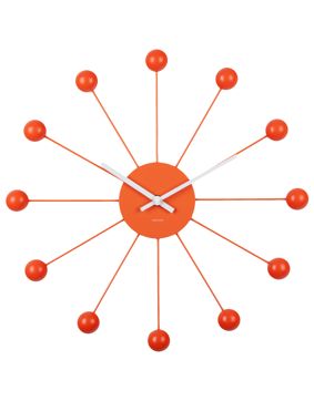 Karlsson väggklocka Funky Spider bright orange KA5977OR