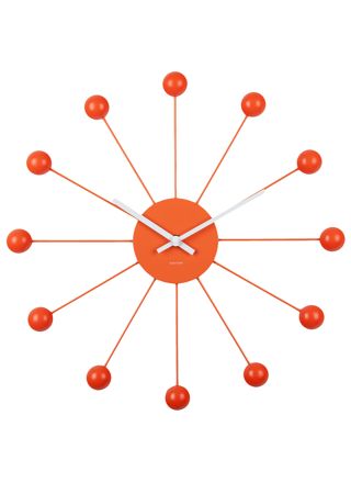 Karlsson väggklocka Funky Spider bright orange KA5977OR