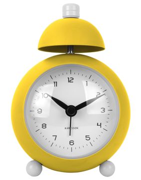 Karlsson väckarklocka Chaplin matt bright yellow KA5979BY