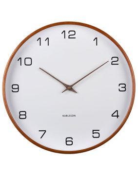 Karlsson väggklocka Acento wood white KA5993WH