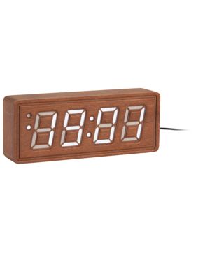 Karlsson Solid Wood Engraved väckarklocka KA6024DW