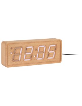 Karlsson Solid Wood Engraved väckarklocka KA6024WD
