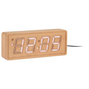 Karlsson Solid Wood Engraved väckarklocka KA6024WD main product photo