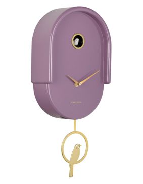 Karlsson väggklocka Tweet light mauve KA6069PU