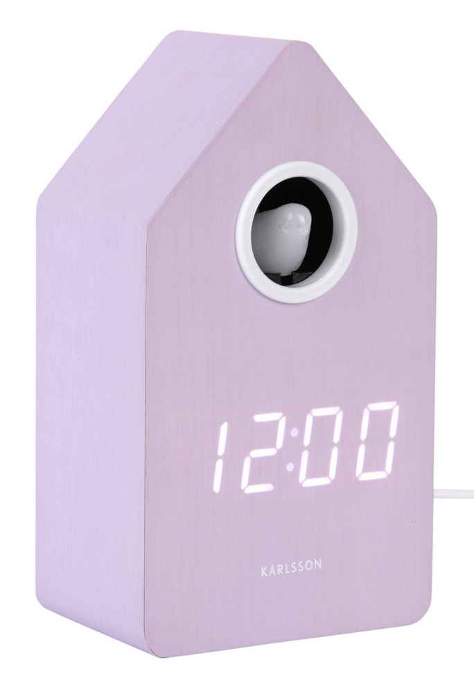 Karlsson väckarklocka Cuckoo LED soft purple KA6070PU