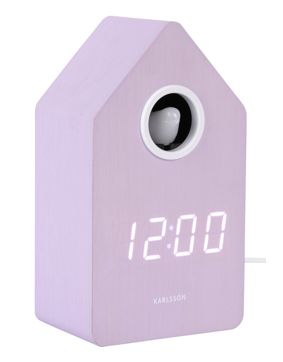 Karlsson väckarklocka Cuckoo LED soft purple KA6070PU