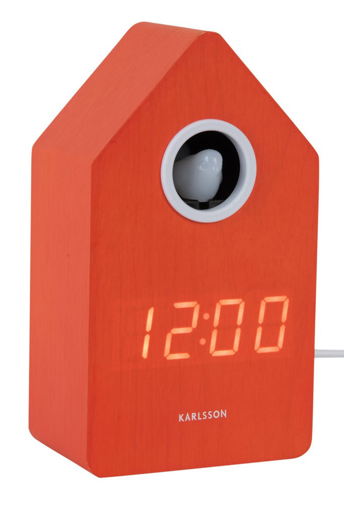 Karlsson väckarklocka Cuckoo LED bright orange KA6070OR