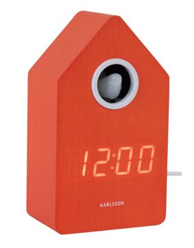 Karlsson väckarklocka Cuckoo LED bright orange KA6070OR