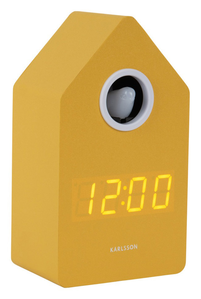 Karlsson väckarklocka Cuckoo LED mango yellow KA6070YE