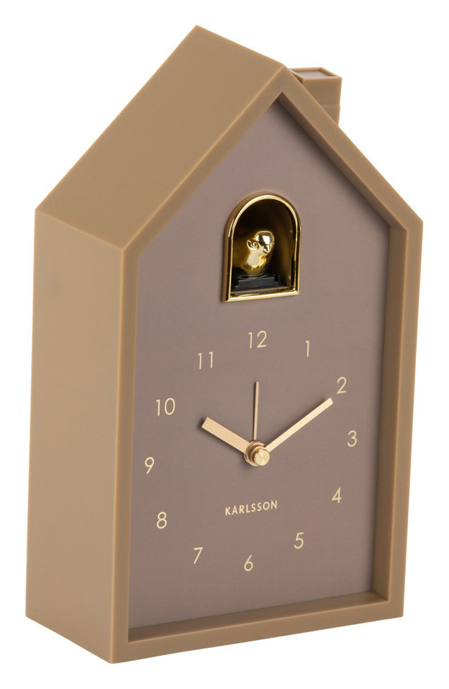 Karlsson väckarklocka Modern Cuckoo Oro mocha brown KA6077BR