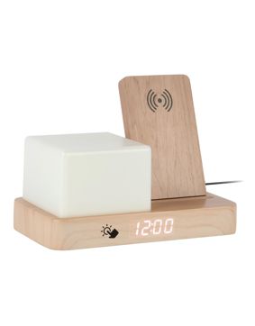 Karlsson väckarklocka Retro with Night Light LED light wood KA6079WD