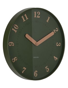 Karlsson väggklocka Amena luxury green KA6083GR