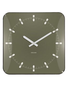Karlsson väggklocka Sucinto Dome square luxury green KA6085GR