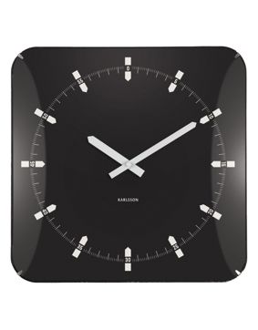 Karlsson väggklocka Sucinto Dome square black KA6085BK