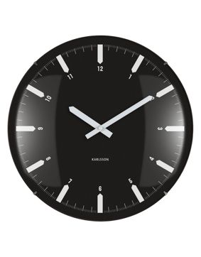Karlsson väggklocka Realista Dome black KA6086BK