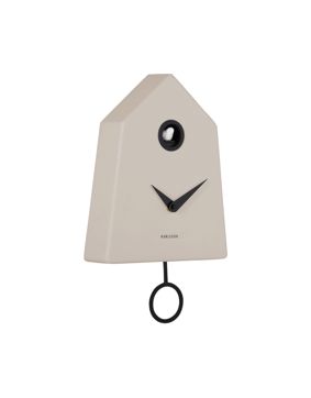 Karlsson väggklocka Grafico Cuckoo warm grey KA6122WG